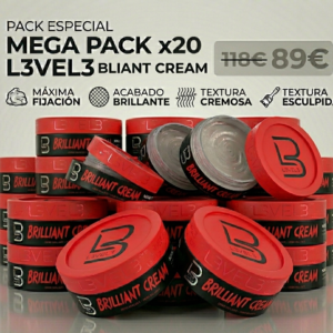 PACK X 20 CREMA BRILLANTE L3VEL3 150 ML
